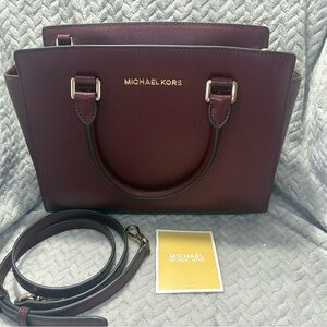 Michael Kors Dark Red Satchel